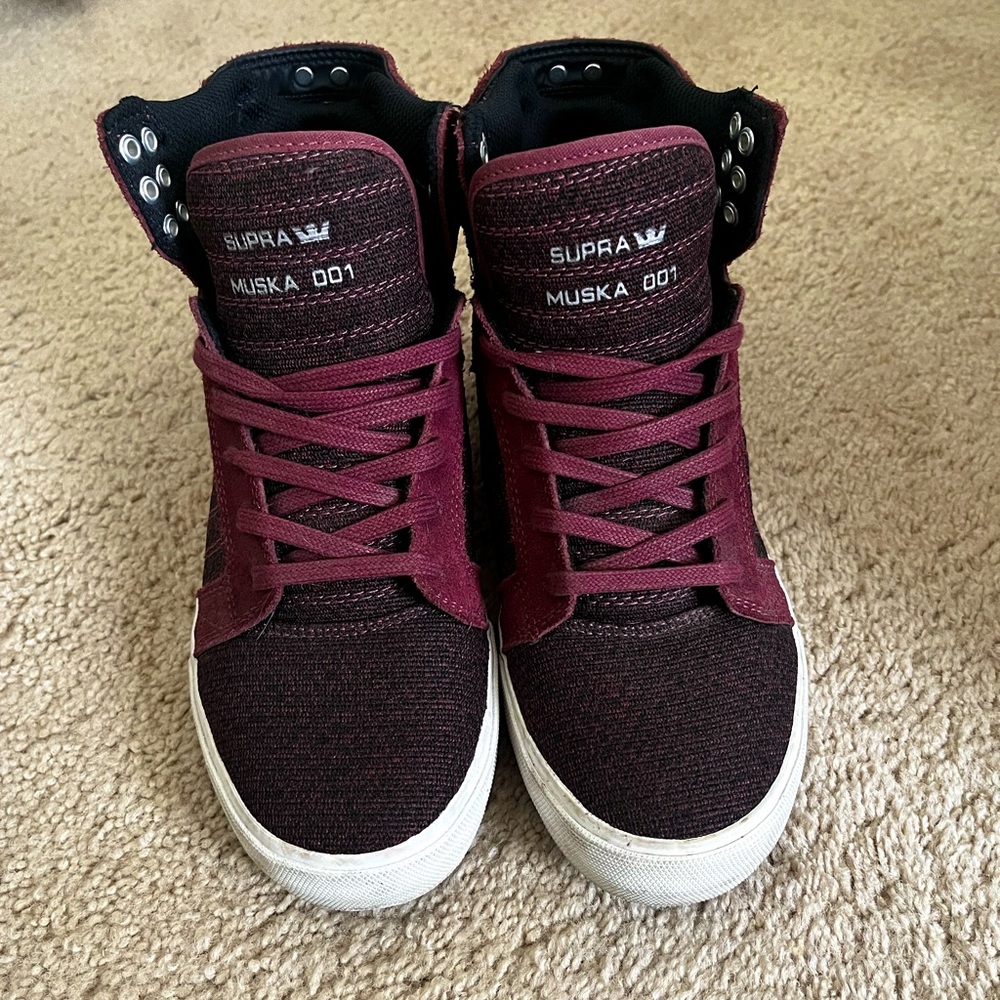 Burgundy Supra Muska 001 High Tops